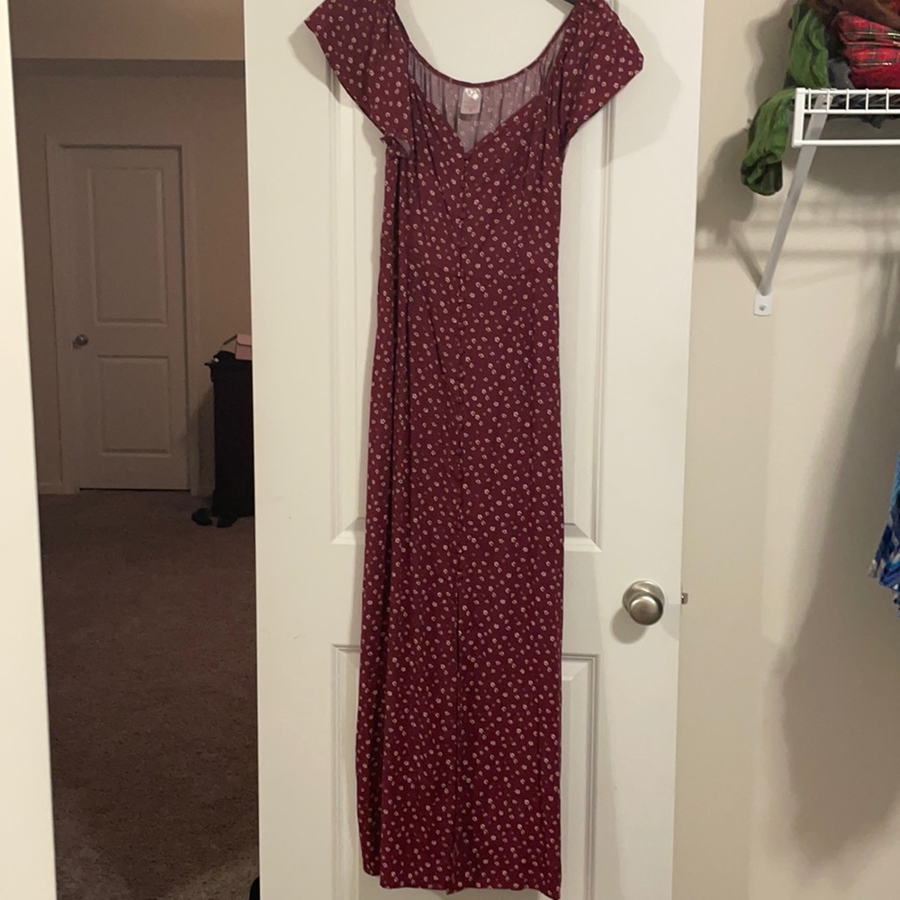 Burgundy maxi dress